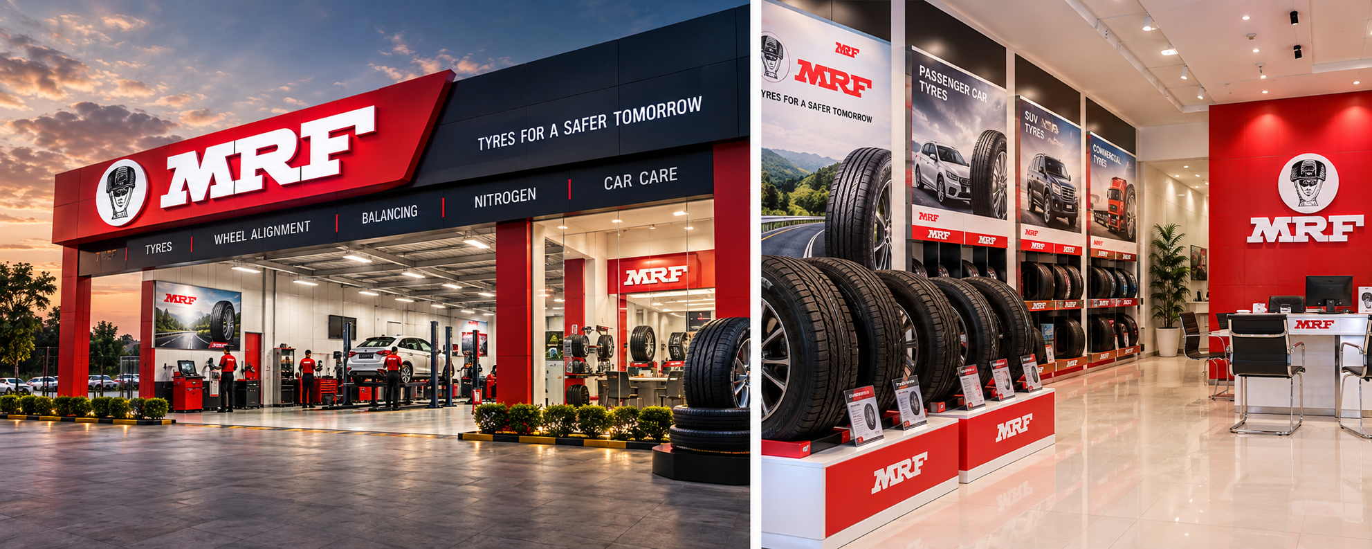 Tyre showroom and automotive services